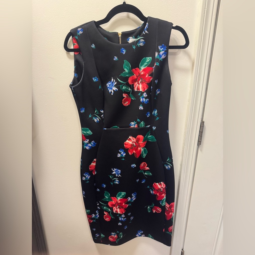 Floral Black Dress